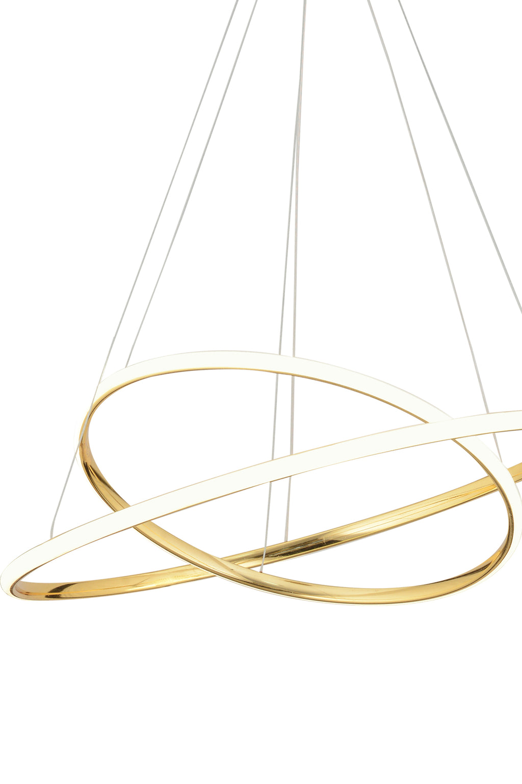 Bernardo 45x35 Büyük Çember Modern Sarkıt Beyaz Işık Led Avize - Gold