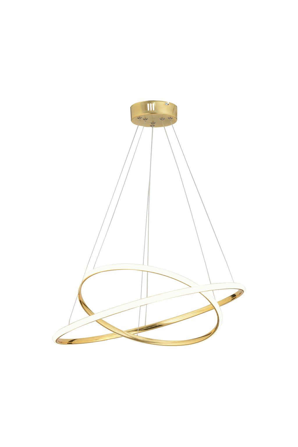 Bernardo 45x35 Büyük Çember Modern Sarkıt Beyaz Işık Led Avize - Gold