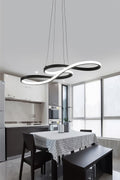 Modern Rimaldo Sarkıt Led Beyaz Power Ledli Salon Mutfak Oda Hol Ledli Avize - Siyah