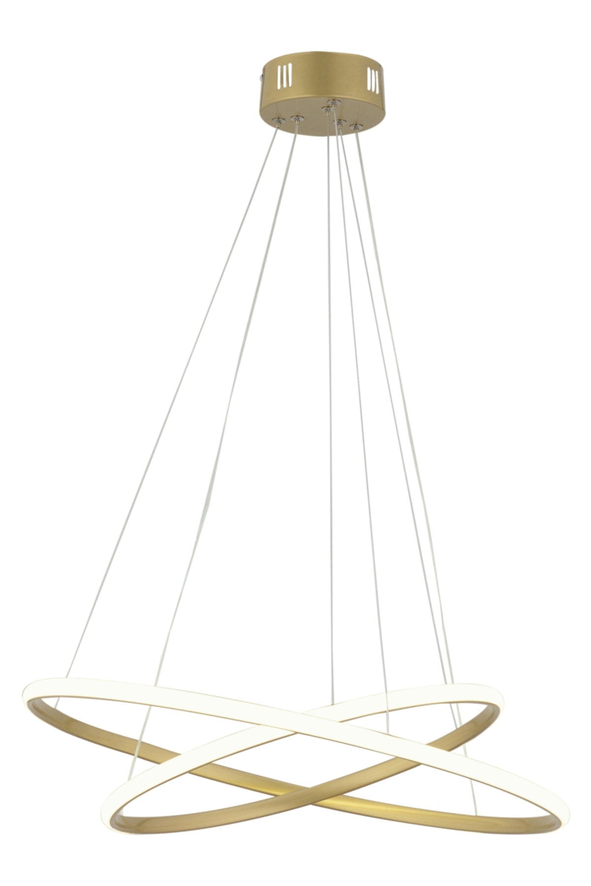 Bernardo 45x35 Büyük Çember Modern Sarkıt Beyaz Işık Led Avize - Eskitme