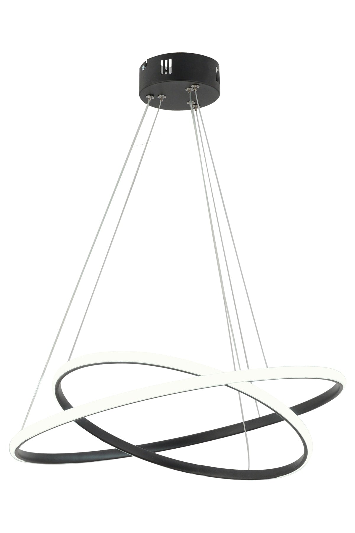 Bernardo 45x35 Büyük Çember Modern Sarkıt Beyaz Işık Led Avize - Siyah1