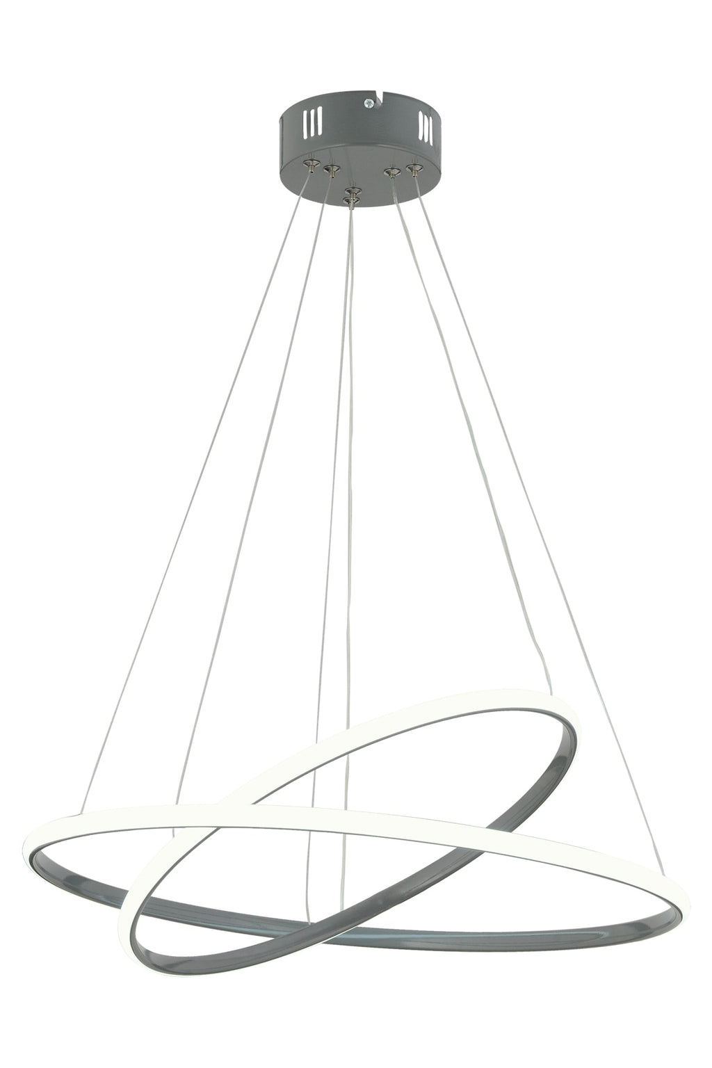 Bernardo 45x35 Büyük Çember Modern Sarkıt Beyaz Işık Led Avize - Füme1